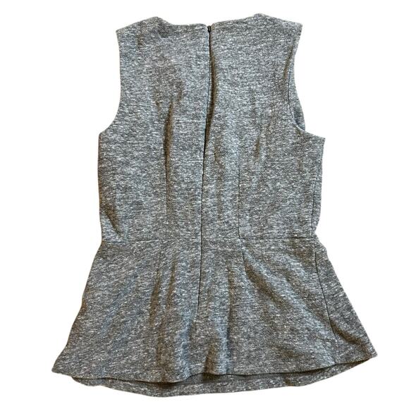 Madewell Sleeveless Sweatshirt Gray Size Small Slim Fit Peplum Top Small Career - Picture 4 of 4